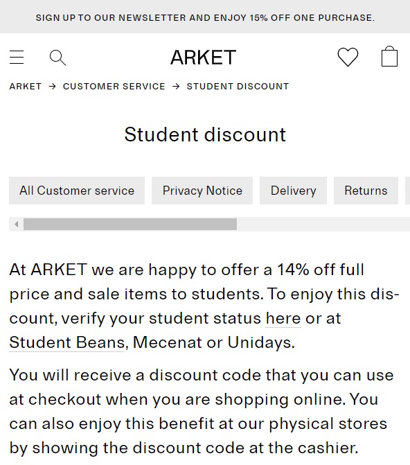 ARKET Promo Code